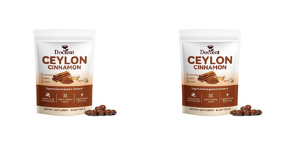 Docteat Energy Support Softgels Ceylon Cinnamon Antioxidant Action and Metabolic Balance 60 CT for Adults Daily Vitality
