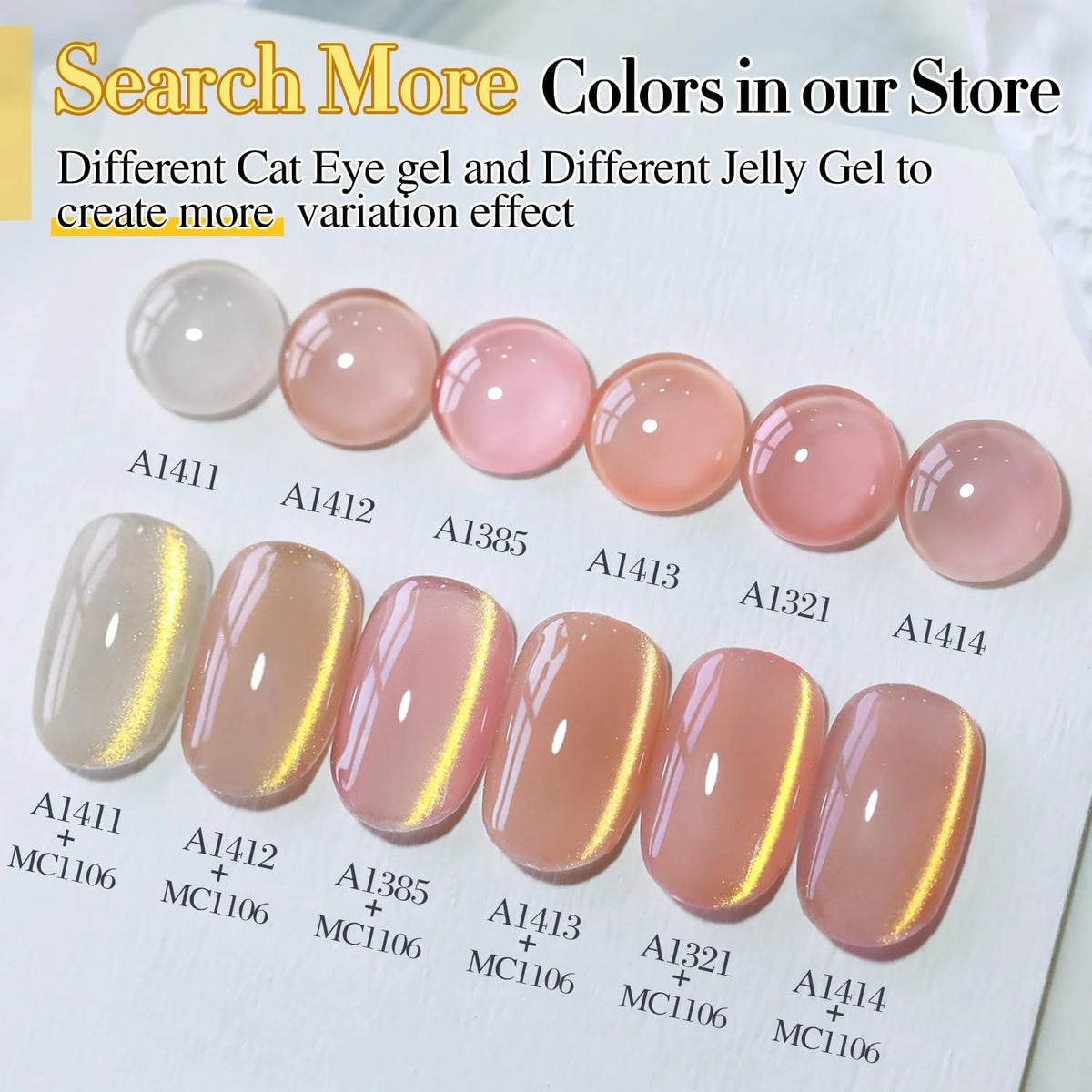 Elegant HL Reflective Cat Eye Gel Nail Polish Set A Magnetic Gel Polish That Delivers a Mesmerizing Cat Eye Effect, Easy So