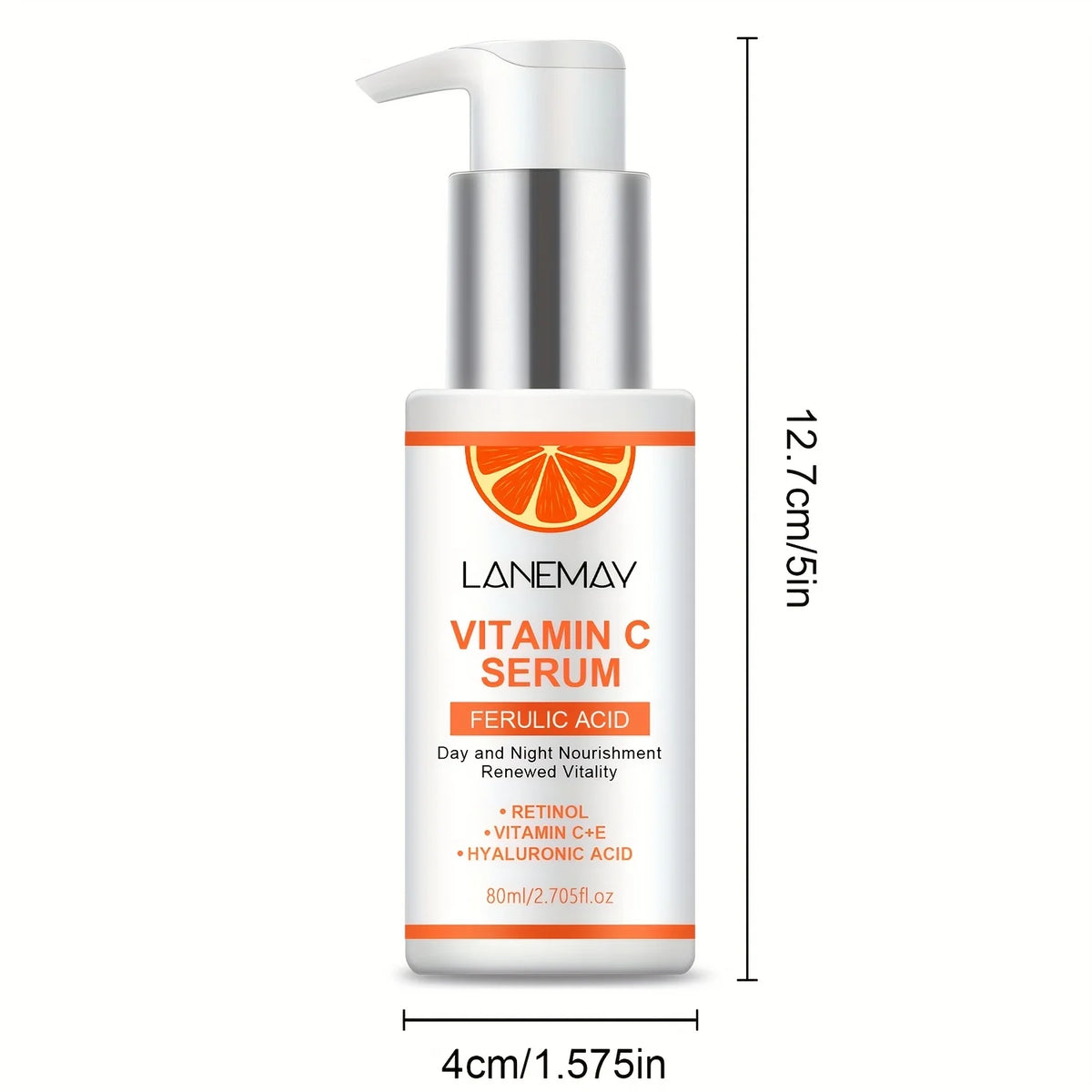 Vitamin C Serum With Ferulic Acid and Hyaluronic Acid - Hydrate & Plump Skin, Restore Radiance, Improve Dull Skin