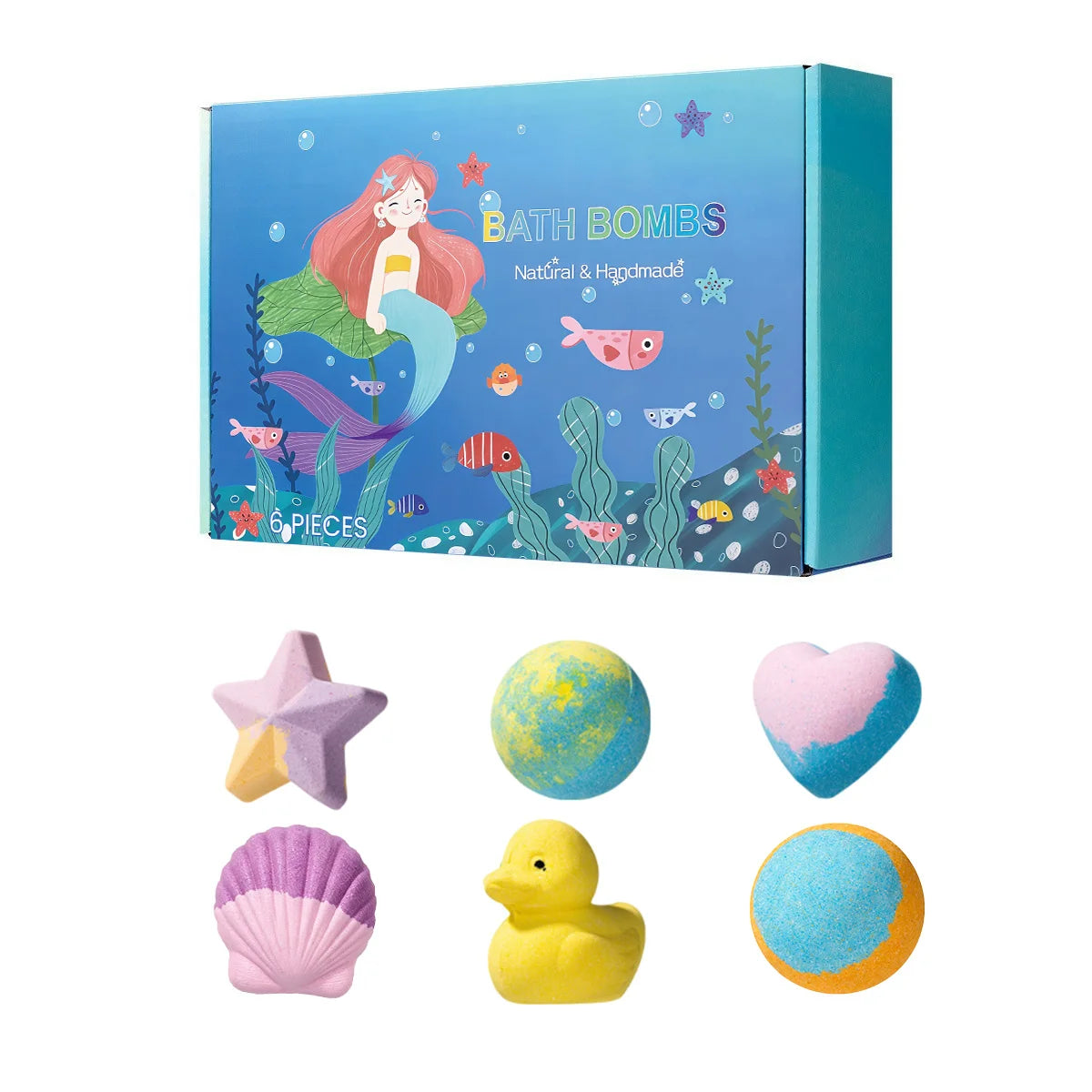 1/4/6/12pcs Bath Bombs Set with Surprise Toys Inside Natural Organic Bubble Bath Fizzies Balls Gift for Holiday Gift Set