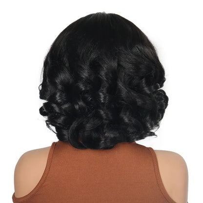 Loose Bouncy Wave Short Bob Wigs Raw Vietnamese Virgin Hair Side Part Body Wave Human Hair Lace Frontal Pre Cut 13x4 Hd Lace Wig