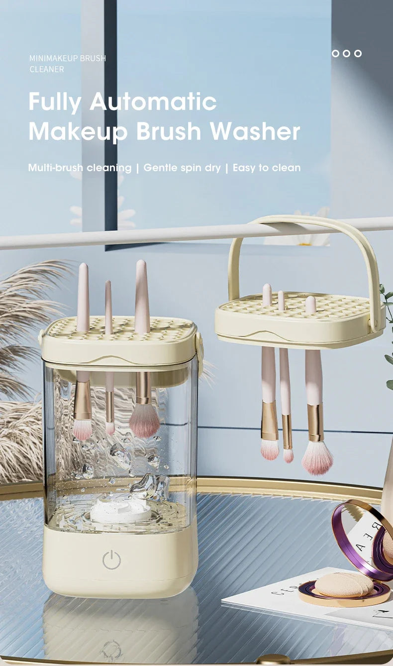 3 In 1 USB Electric Makeup Brush Cleaner Portable Makeup Brushes Lazy Cleaning Brush Tool Automatic Makeup Brush Cleaning