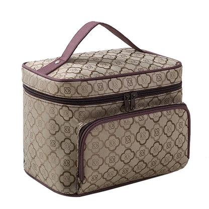 Brand Design New Large Capacity Flower Cosmetic Bag Zipper Cosmetic Box Storage Organizers Travel Toiletry Makeup Bag SZL806