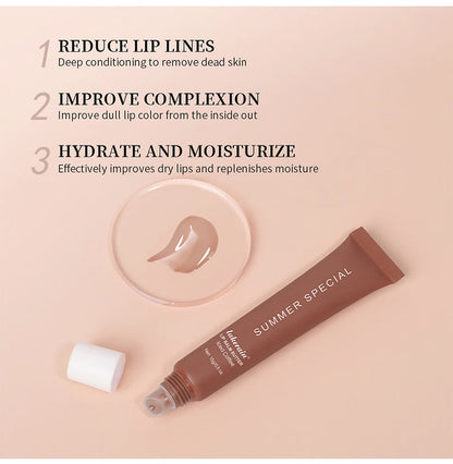 5 Colors Hydrating Lip Stain Lip Balm Plumping Lip Oil Glossy Lip Glaze Stick Moisturizing Lip Cosmetic Christmas Gift For Women