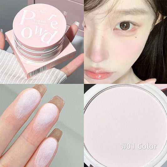 CACE Face Pressed Powder Soft Mist Setting Powder Three-color Pseudo-free Makeup Long Lasting Oil Control Waterproof Foundation