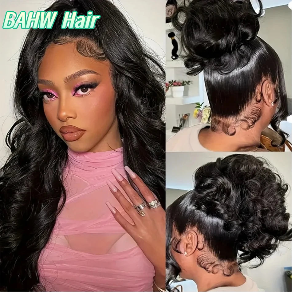 Peruvian Hair Invisible Strap 360 Full Lace Frontal Body Wave Wig Human Hair Natural Color Drawstring 360 Lace Frontal Wig