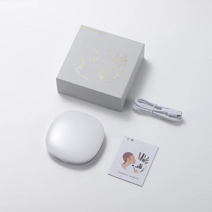 UV Mirror for Sunscreen Test Camera,Sun Protection Visualization Travel Makeup Mirror，with LED Light Compact Hand Mirror