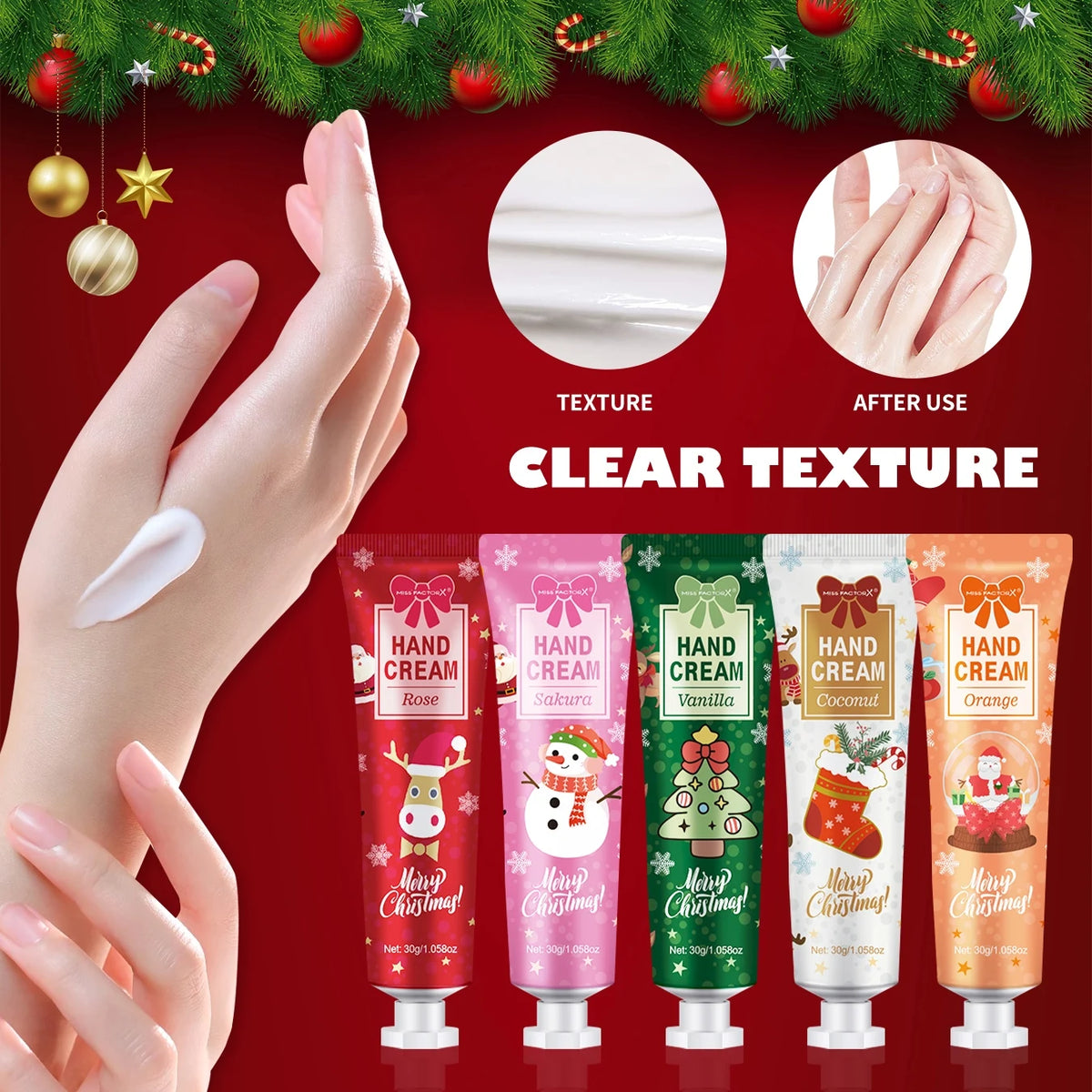 30 Sets per Box. Assorted Moisturizing Lip Balms and Hand Creams. Perfect for Christmas Giveaways and New Year Gifts.