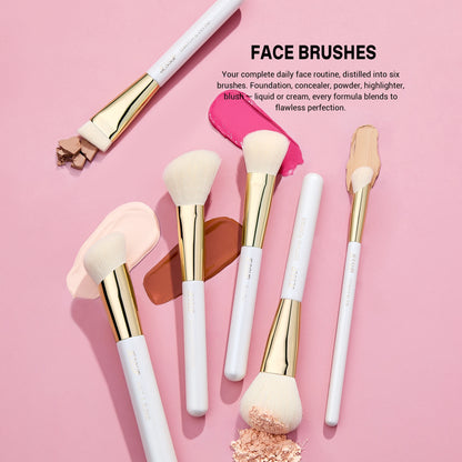 Jessup Makeup Brushes set 15pcs White Makeup Brush Foundation Contour Concealer Premium Synthetic Eyeshadow Cosmetic Tools T518
