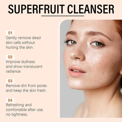 Oceaura Papaya Facial Cleanser Exfoliating Oil Control Deep Cleaning Pore Shrinking Blackhead Remover Dirt Brightening Face Wash