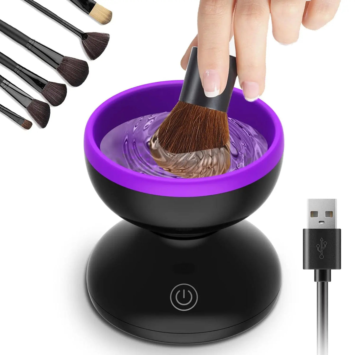 portable Electric Makeup Brush Cleaning Machine USB Cleaning Tool Suitable for Various Sizes of Beauty Makeup Brushes Artifact