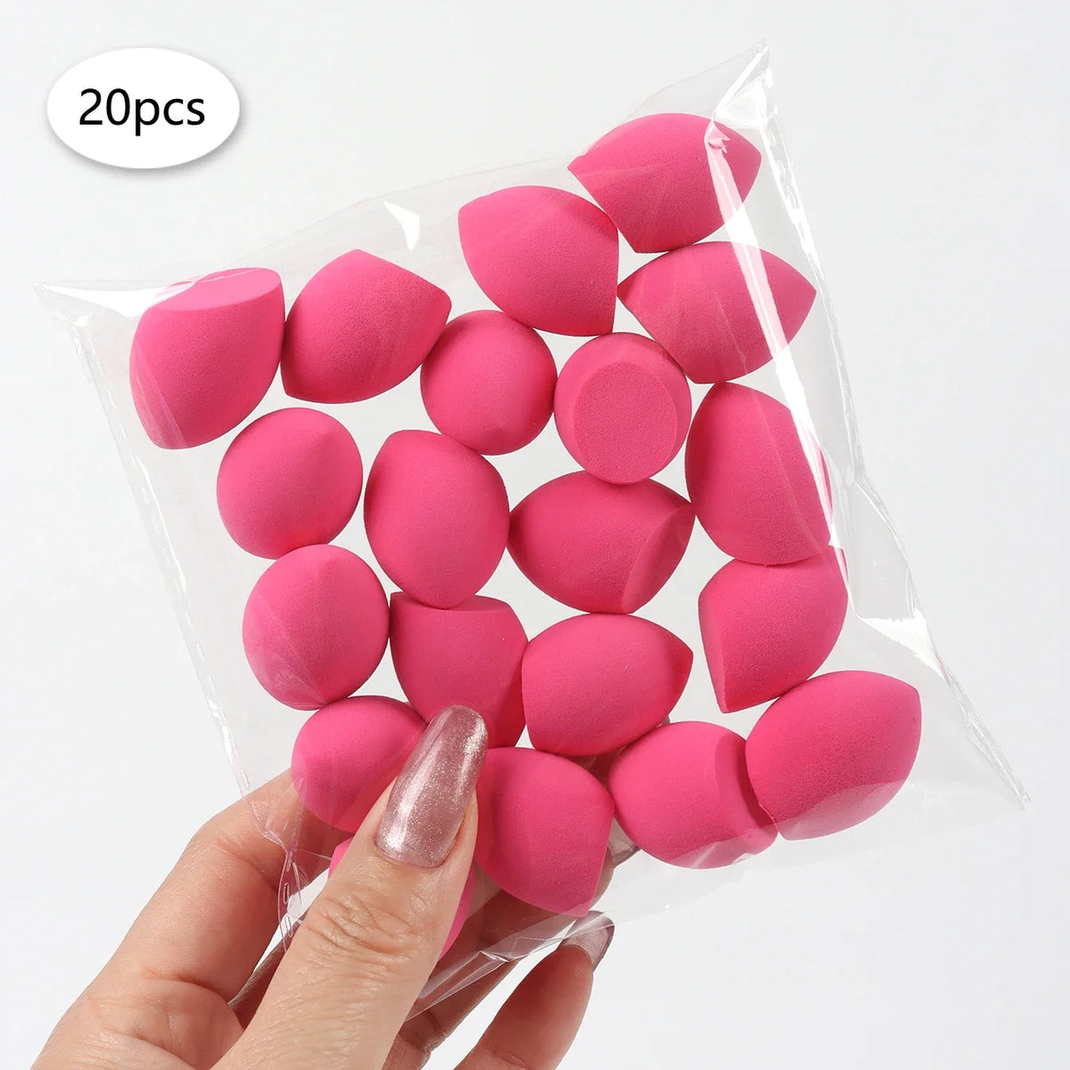 20pcs Mini Finger Puff Beauty Cosmetic Foundation Cosmetic Sponge Makeup Blender Suitable for Cream & Powder Concealer