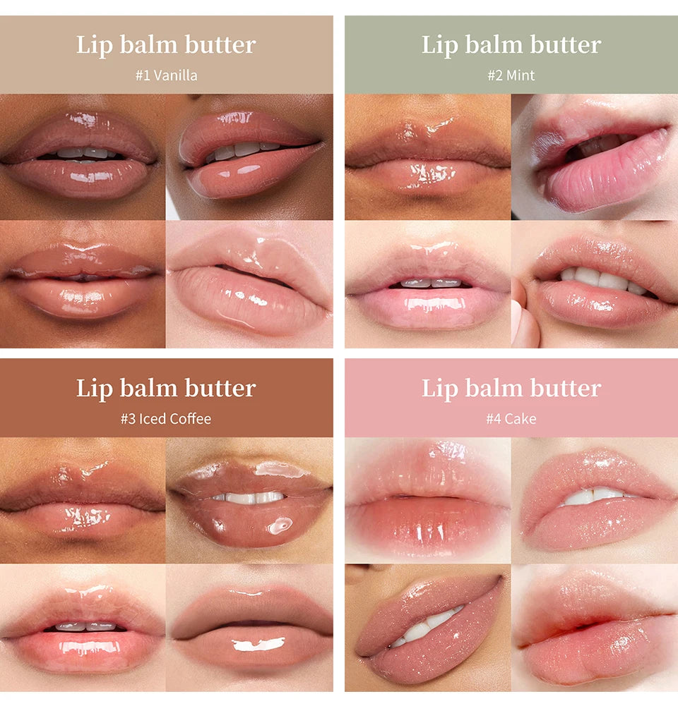 5 Colors Hydrating Lip Stain Lip Balm Plumping Lip Oil Glossy Lip Glaze Stick Moisturizing Lip Cosmetic Christmas Gift For Women