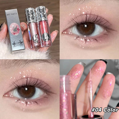 ART VALUE Glitter Liquid Eyeshadow Pearly Shimmer Highlighter Lasting Fine Shiny Pink Eyeshadow Charming Eye Makeup Illuminator