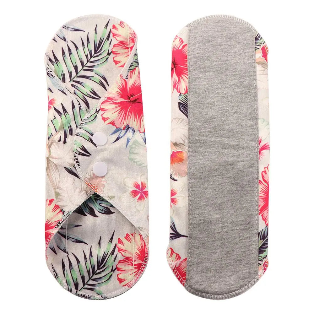 5Pcs Graphene Reusable Sanitary Pads 23CM Fast Absorbent Washable Sanitary Napkins Anti-Slip Leak Proof Nursing Pad for Women