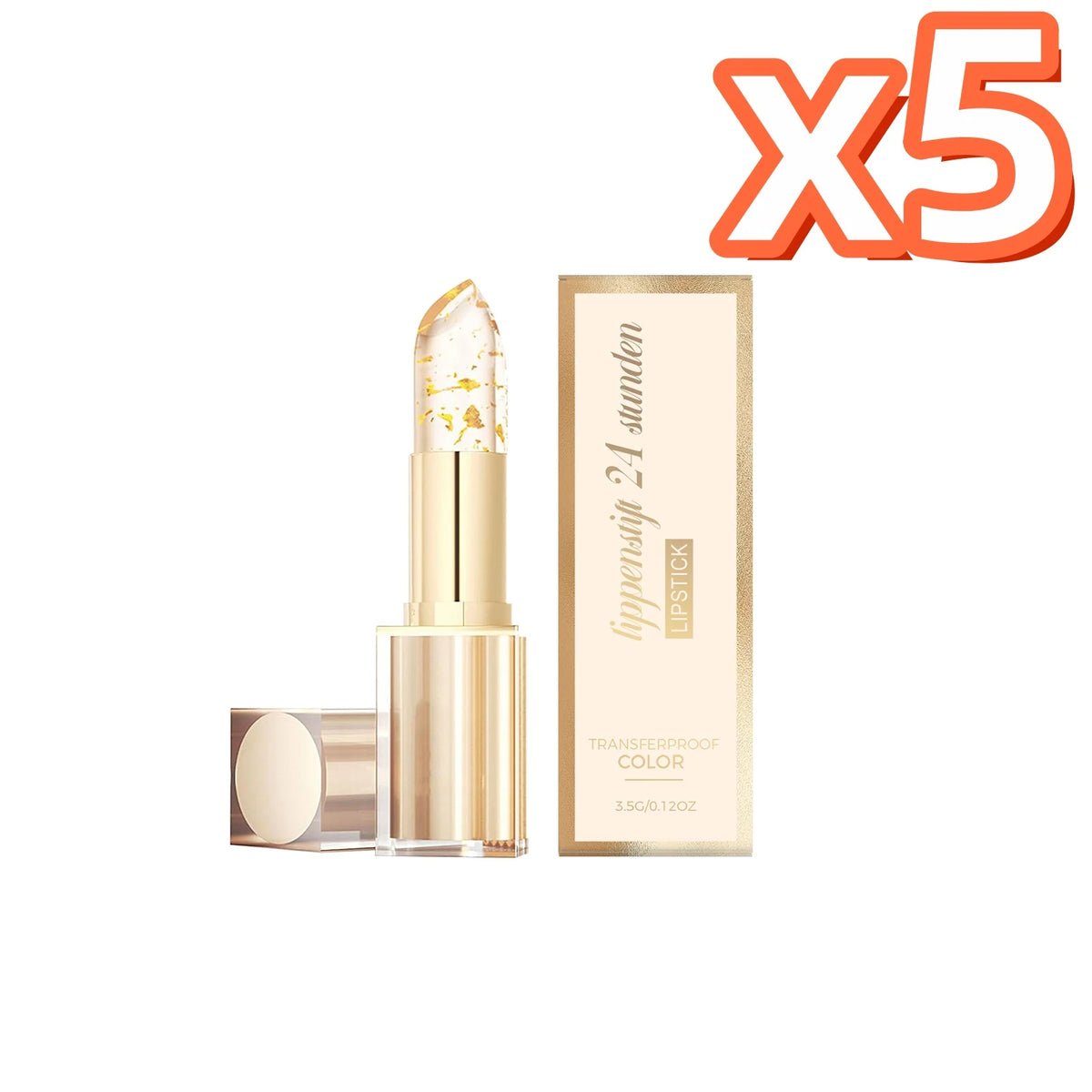 Gold Foil Color Changing Lipstick Fade Lip Line Enhance Plumpness Moisturizing Lip Perfect Daily Makeup Hyaluronic Acid Lip Balm