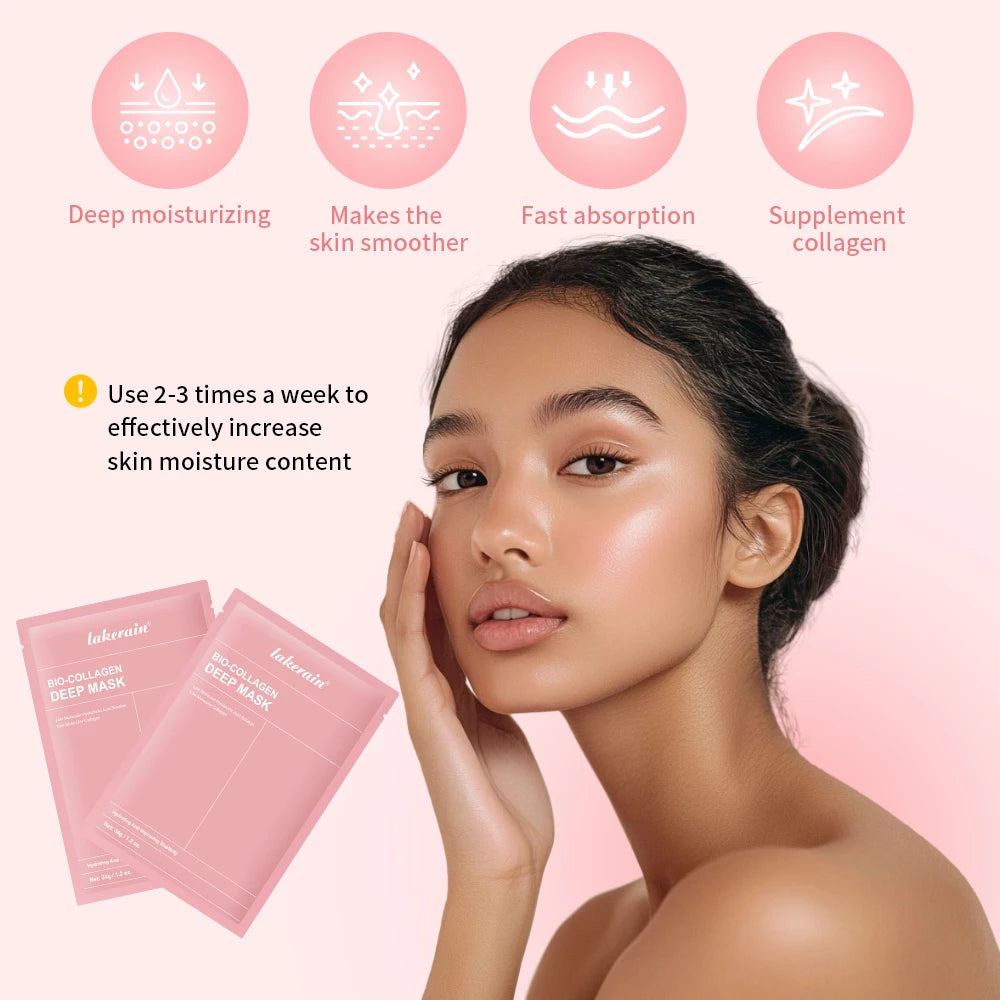 Collagen Face Mask Shrink Pores Deep Hydrating Overnight Mask Moisturizing Refreshing Brightening Face Skin Care Masks