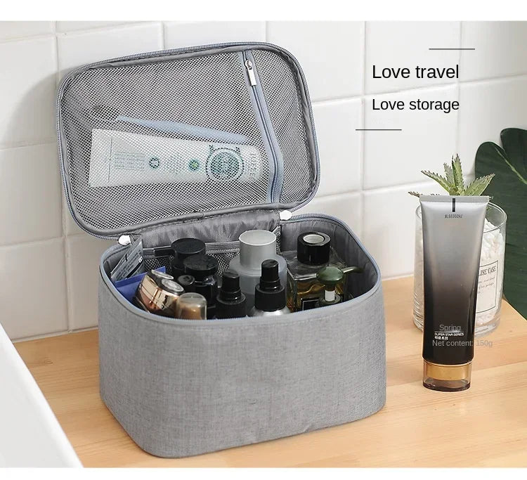 New Business Trip Men's Toiletry Bag Double Layer Large Capacity Cosmetic Bag Oxford Cloth Storage Bag Portable Handbag