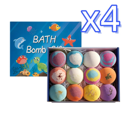 Kids Bath Bombs Hidden Surprise Colorful Rich Bubble kids Funny Relaxing Bath Toys Children Holiday Gift Set Ocean Bubble Bath