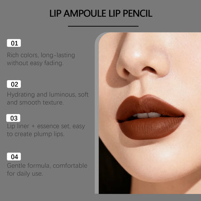 Waterproof Matte Lipliner Pencil Set Long Lasting Non Drying Perfec Lining Filling Lips Moisturizing Plump Lip Color Lip Care