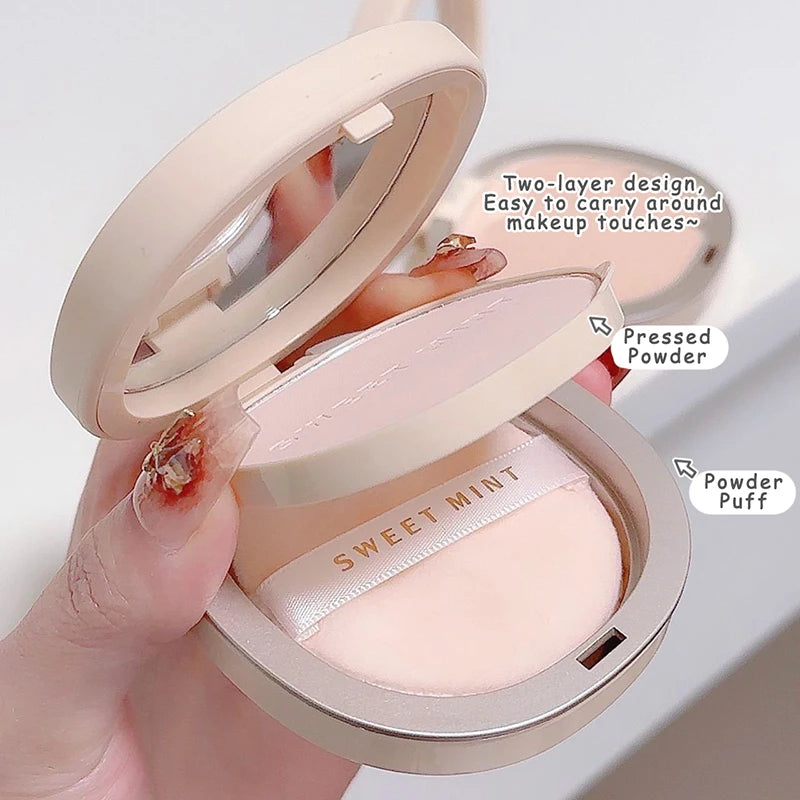 Matte Cushion Compact Powder Waterproof Lasting Oil Control Natural Face Setting Powder Loose Translucent Powder Dupes Makeup
