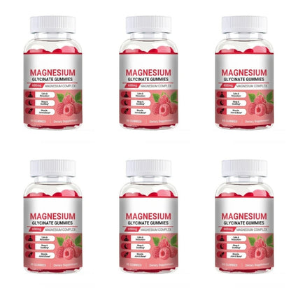Magnesium Glycinate Gummies Vegan 600mg Magnesium Complex Chewable for Calm Relaxation and Sleep Soothing 60 Gummies