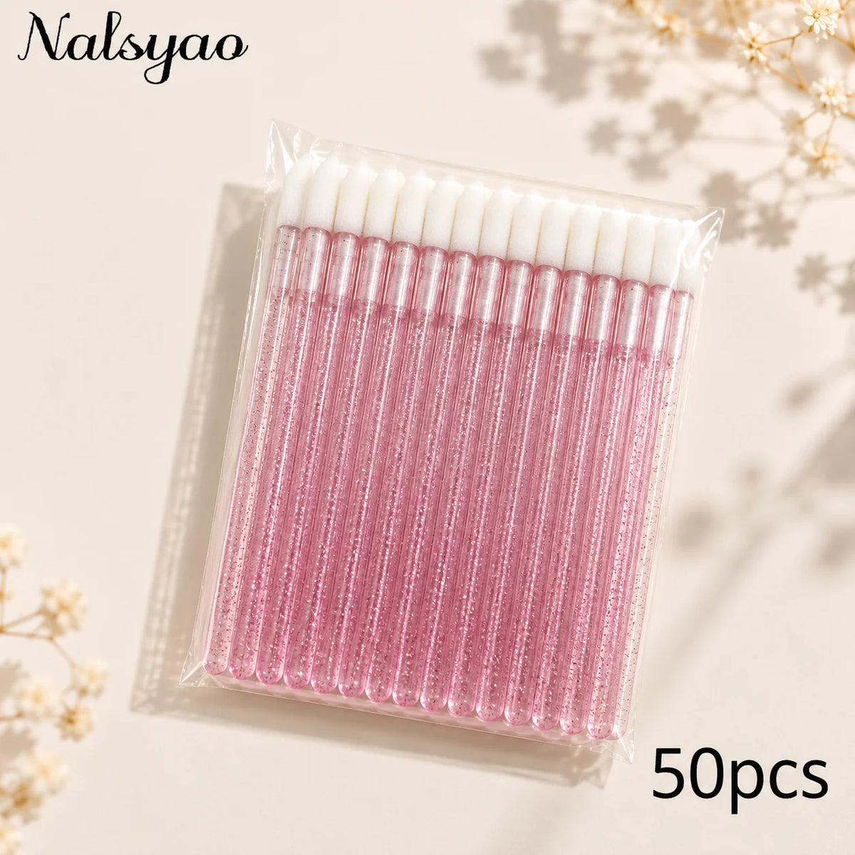 CNK 50 Pcs Disposable Lip Brush Individual Lash Removing Cleaning Mascara Applicator Makeup Brushes For Eyelash Extension Tools