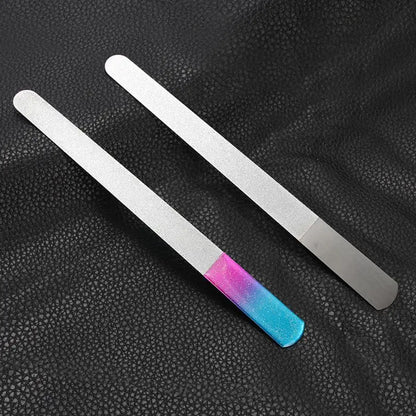 Nail file grinding emery rubbing stainless steel manicure special tool file grinding strip