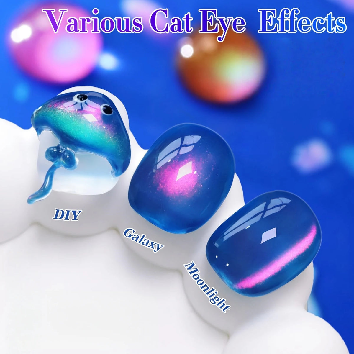 Elegant HL Reflective Cat Eye Gel Nail Polish Set A Magnetic Gel Polish That Delivers a Mesmerizing Cat Eye Effect, Easy So