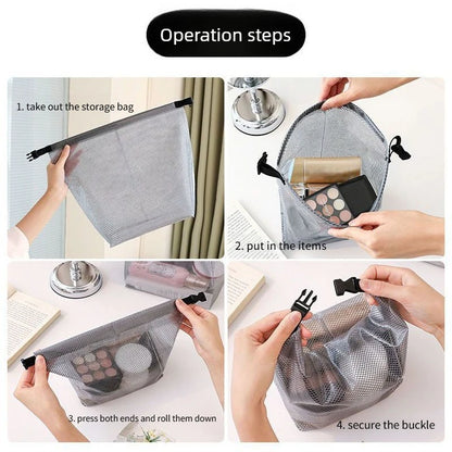 Waterproof Cosmetic Storage Bag with Buckle Portable Swimwear Organizer for Fitness Travel Swimming Drifting Outdoor Sports