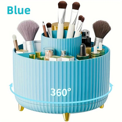 360° Rotating Makeup Cosmetic Storage Organizer Box Space-Saving Spinning Holder for Countertop Vanity Shower Bedroom Bathroom