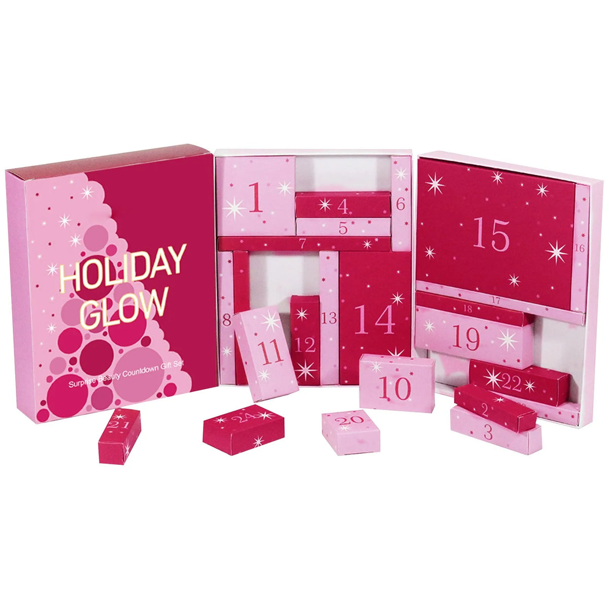 Girls Makeup Advent Calendar Surprise Blind Box 24pcs Skin Care Products Gift Box Christmas Countdown Calendar Beauty Care Set