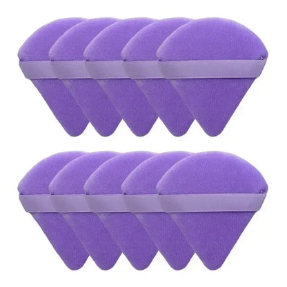 2/5/10/20Pcs Triangle Velvet Powder Puff Mini Face Makeup Sponge Washable Lightweight Cosmetics