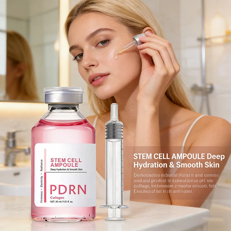 Stem Cell Ampoule Essence, PDRN Ampoule Deep Repair Renew Skin Brighten Tone Strengthen Barrier Firming Facial Essence