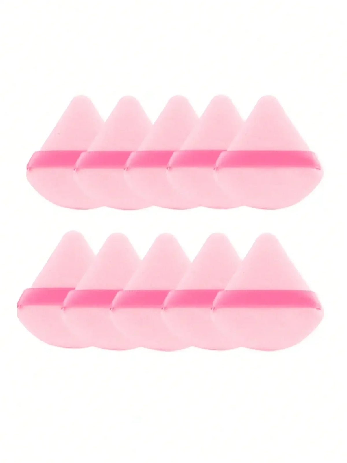 10 Pcs Triangle Velvet Powder Puff Pizza Flours Mini Face Makeup Sponge Cosmetics Washable Lightweight Makeup Tool