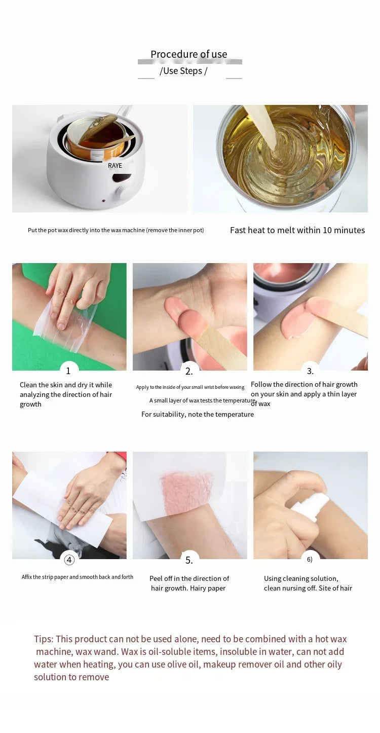 400g Canned Hair Removal Honey Wax Painless Body Hair Removal Soft Wax SPA Depilatory Quick Melting Oiliness Hot Wax Skin Care