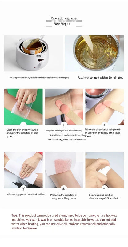400g Canned Hair Removal Honey Wax Painless Body Hair Removal Soft Wax SPA Depilatory Quick Melting Oiliness Hot Wax Skin Care