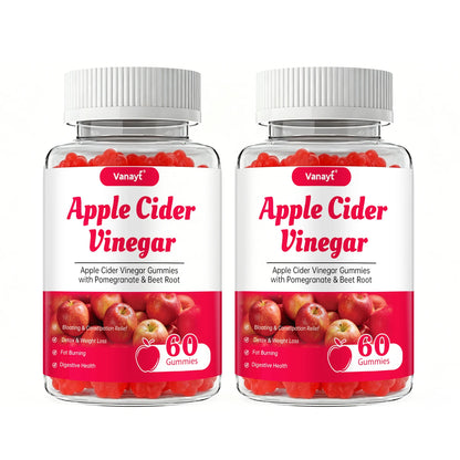 Apple Cider Vinegar Gummies with Pomegranate & Beet Root, Herbal Supplement, Support Digestive & Gut Wellness, Daily Wellness Gummy, 60 Counts