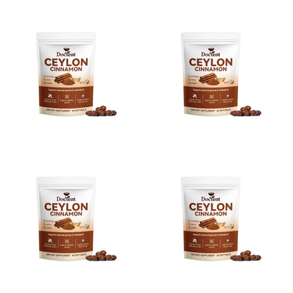 Docteat Energy Support Softgels Ceylon Cinnamon Antioxidant Action and Metabolic Balance 60 CT for Adults Daily Vitality