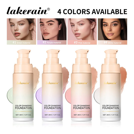 Waterproof Color Changing Liquid Foundation Centella Korean High Coverage Foundation Cream For Face Base Makeup