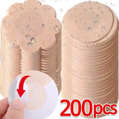 50/200pcs Nipple Cover Stickers Women Breast Lift Tape Pasties Invisible Self-Adhesive Disposable Bra Padding Chest Paste Patch