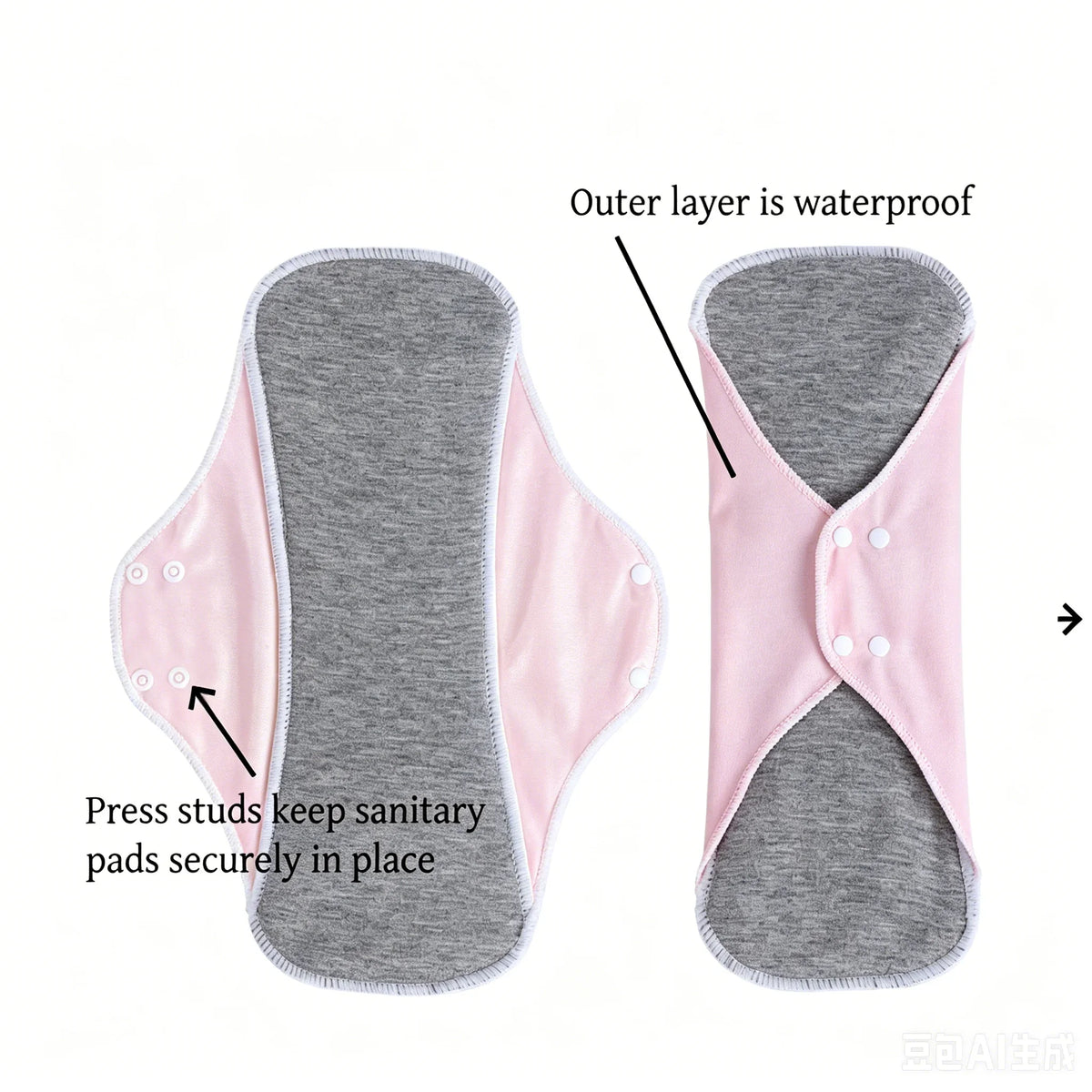 AIO 1/3pcs Large Reusable Graphene Incontinence Pads Woman Panty Liner Urinary Sanitary Pads After Surgery