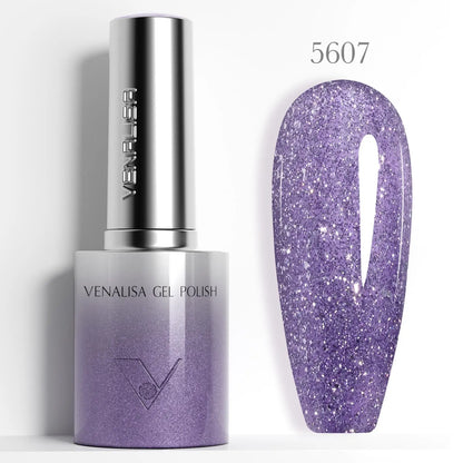 10ml Venalisa Hema Free TPO Free Gel Nail Polish Christmas New Year Soak Off Glitter Red Colors Cat Eye Magnet Nail Gel Polish