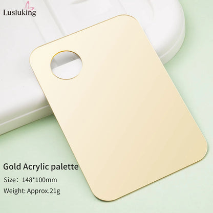 Gold /Pink  Acrylic Palette Mixing Rod Makeup Painting Nail Polish Mixed Tools Set Cream Foundation Eyeshadow Palette