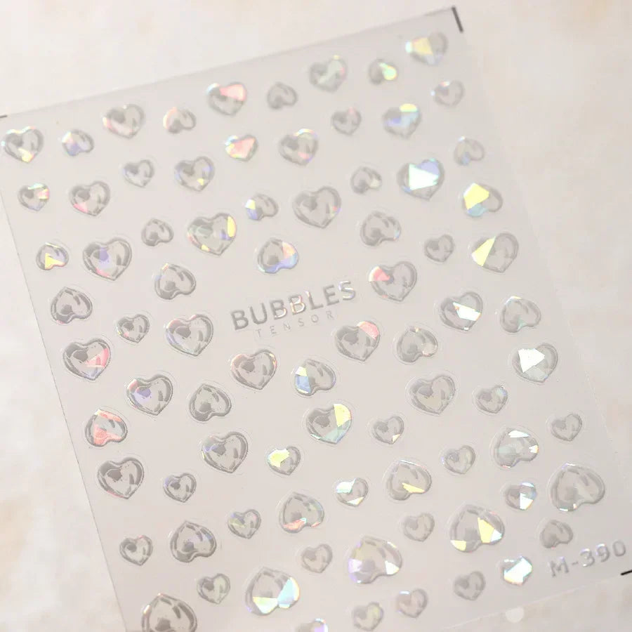 5D Summer Sea Shell Nail Sticker Shiny Embossed Starfish Nails Stickers Summer Beach Wine glass Jellyfish Nail Decals Decoration