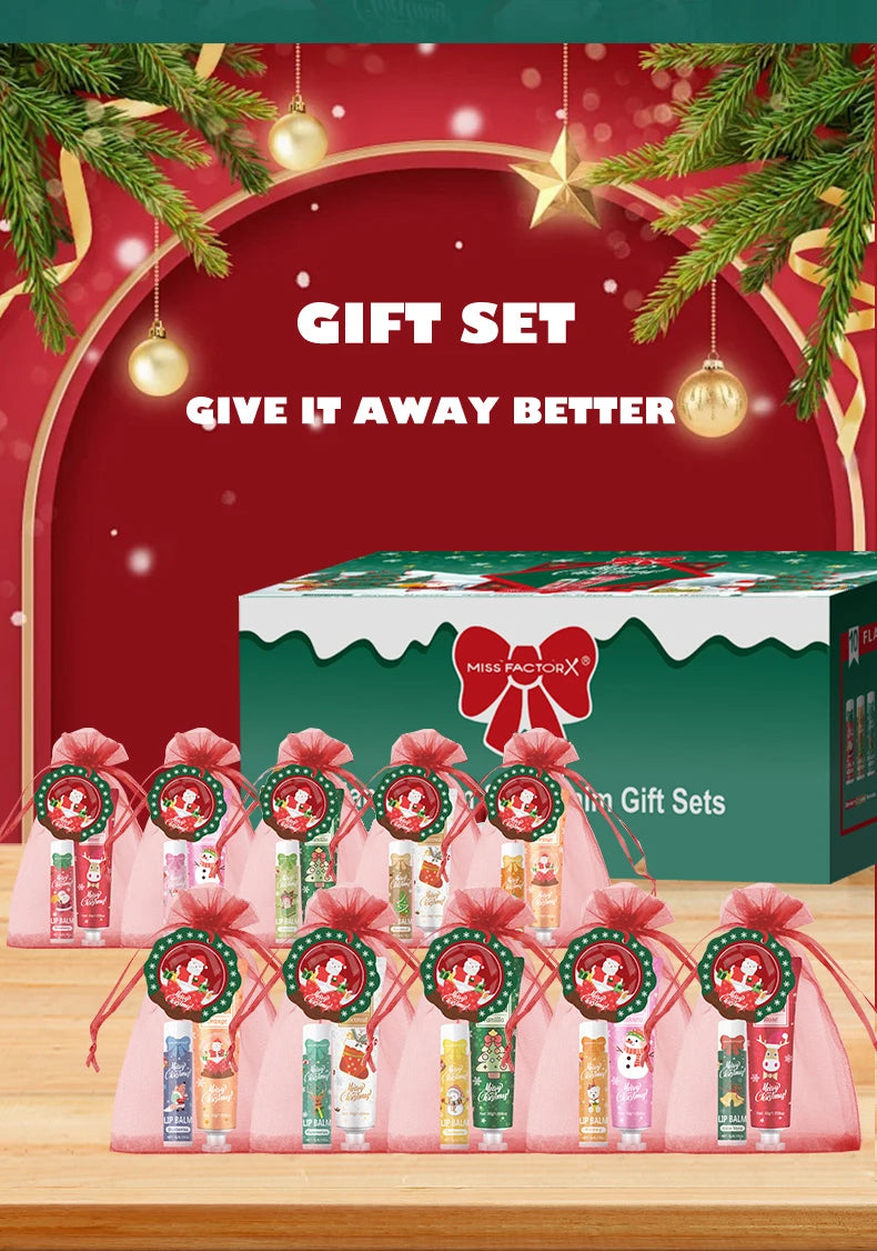 30 Sets per Box. Assorted Moisturizing Lip Balms and Hand Creams. Perfect for Christmas Giveaways and New Year Gifts.