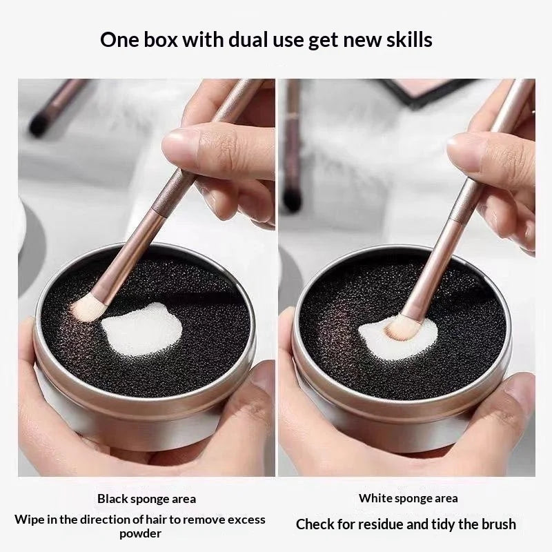 Portable Makeup Brush Cleaning Case Sponges Cosmetic Brush Color Remover Tool Eyeshadow Washing Drying Accessory