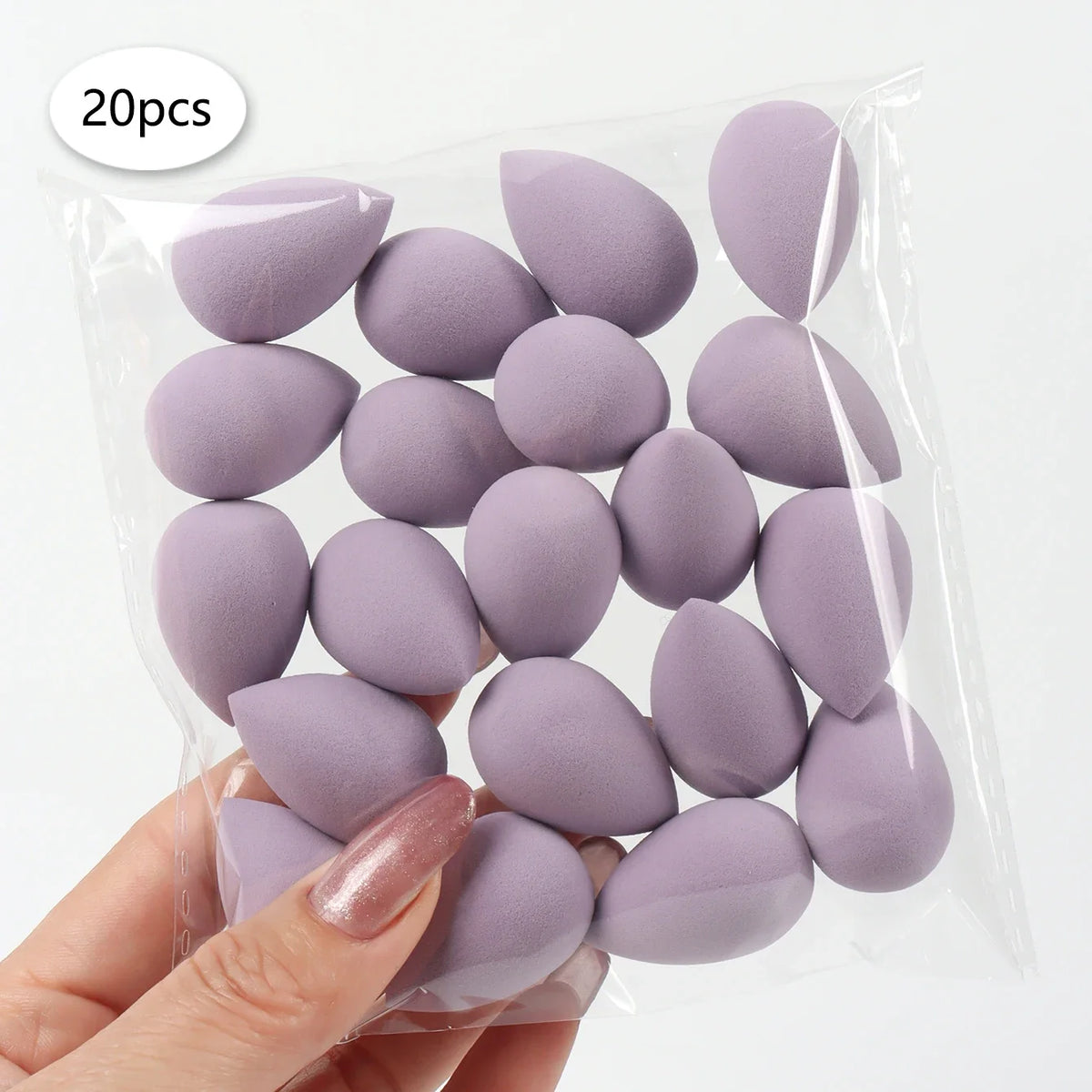 20pcs Mini Finger Puff Beauty Cosmetic Foundation Cosmetic Sponge Makeup Blender Suitable for Cream & Powder Concealer