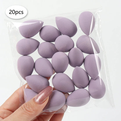 20pcs Mini Finger Puff Beauty Cosmetic Foundation Cosmetic Sponge Makeup Blender Suitable for Cream & Powder Concealer