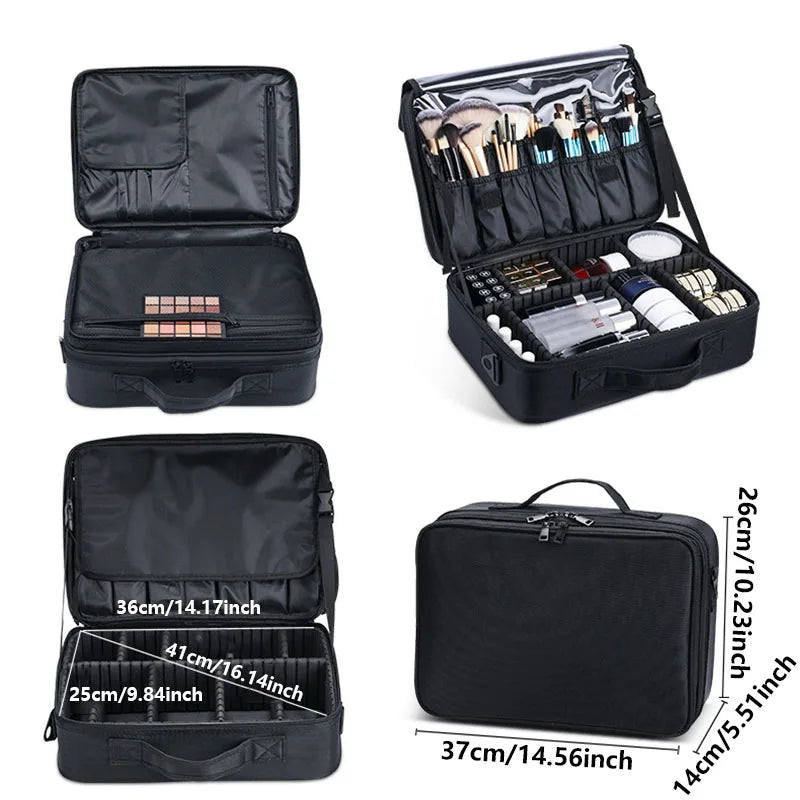 New Oxford Makeup Bag For Women Professional Large Capacity Travel Cosmetic Case Waterproof Manicure Makeup Toolbox